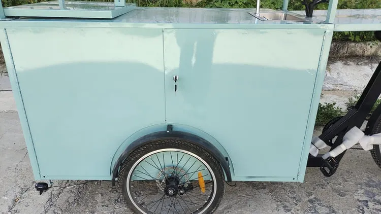 mobile coffee bike with storage